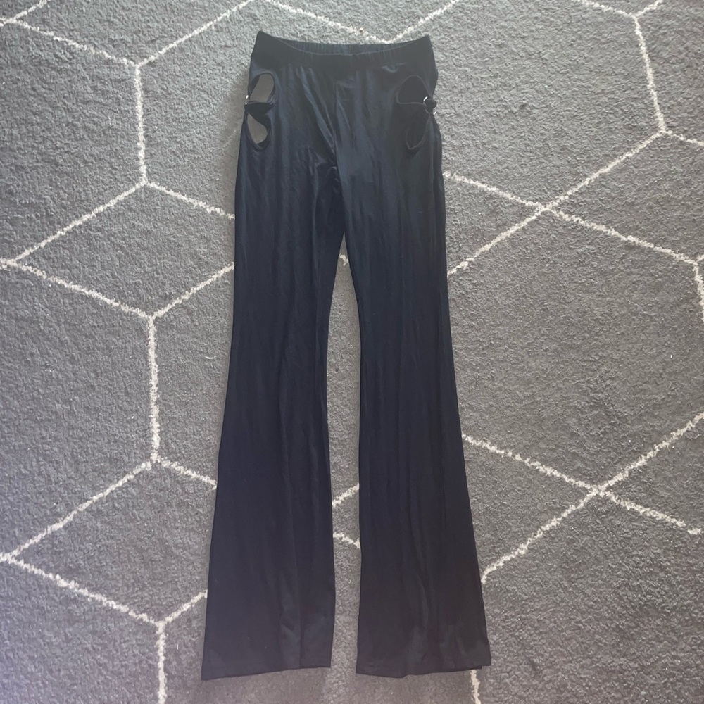 SHEIN Cut-out flair pants